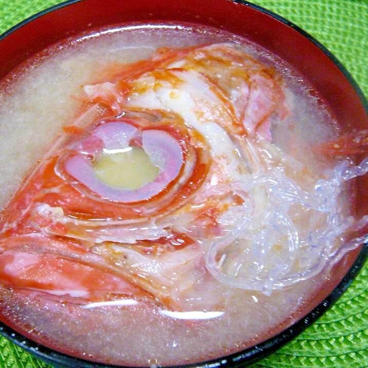 ♥ プチプチ入り! 金目鯛のアラのお味噌汁 ♥
